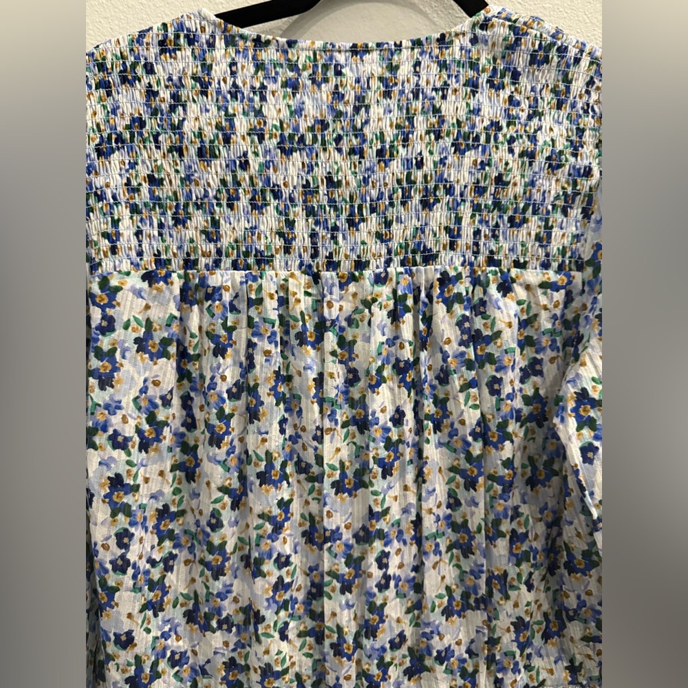 NWT Veronica Beard Darrah Smocked Mini Floral Dress Size 12 - Picture 10 of 14